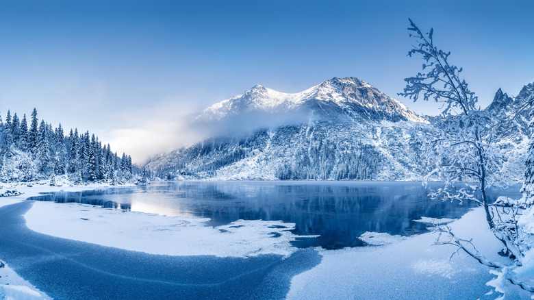 Frozen lake