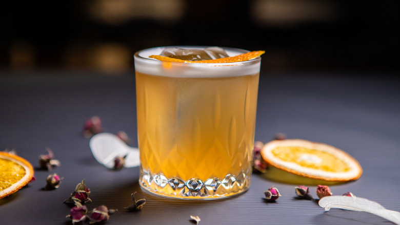 Whiskey and orange juice cocktail