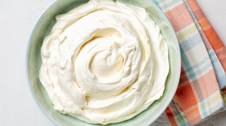 whipped ricotta in a bowl