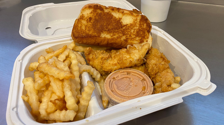Raising Cane's combo meal with Texas toast