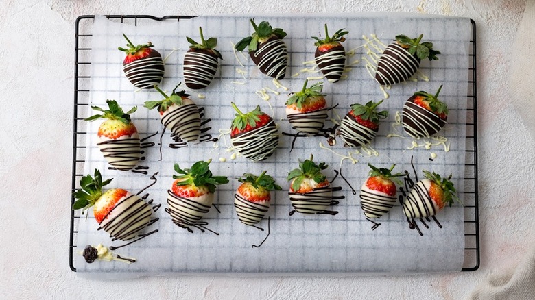 black and white chocolate-covered strawberries