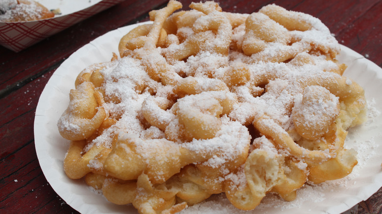 Funnel cake on a plate