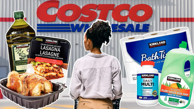 Costco sign and products 