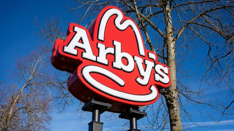 Beaverton, OR, USA - Jan 25, 2022: Arby's sign is seen outside one of its chain restaurants