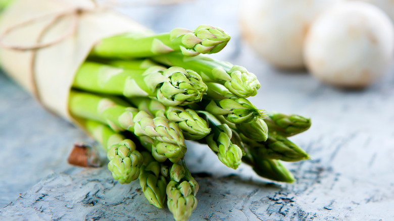 bundle of fresh asparagus