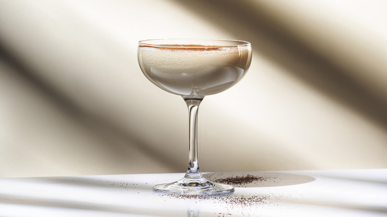 Creamy brandy alexander cocktail