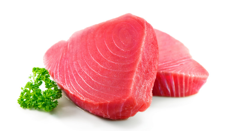 raw tuna filets