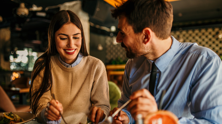 People eating at a restaurant