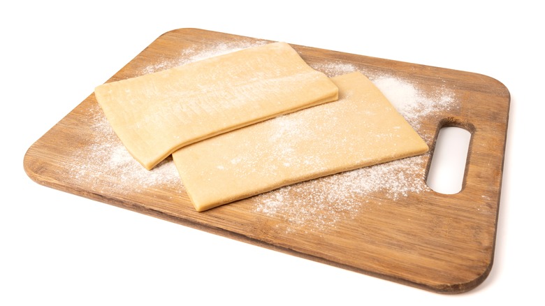 Sheets of frozen puff pastry