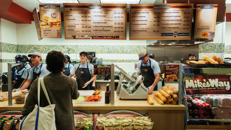 customers ordering at Jersey Mike's