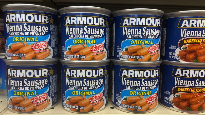 Cans of Vienna sausages