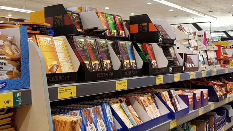 selection of chocolates at Aldi