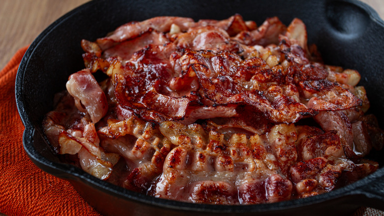 Bacon in a pan