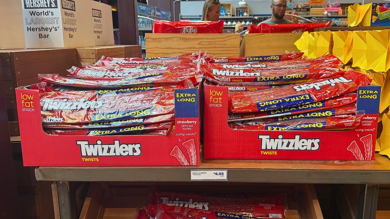 World's Largest Twizzlers on shelf at Hershey's Chocolate World