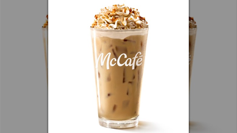 McDonald's McCafe Caramel Apple Pie iced coffee and latte