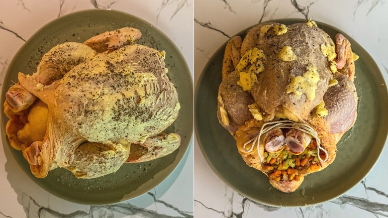 chickens before going in the oven