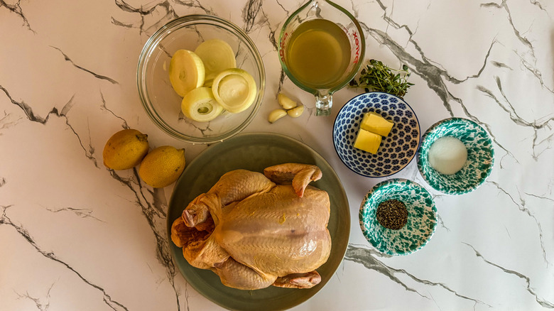 ingredients for martha stewart roast chicken