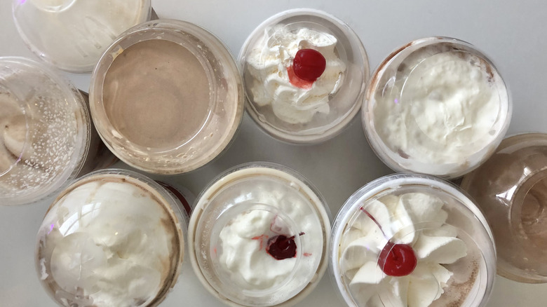 10 different fast food chocolate shakes from the top.