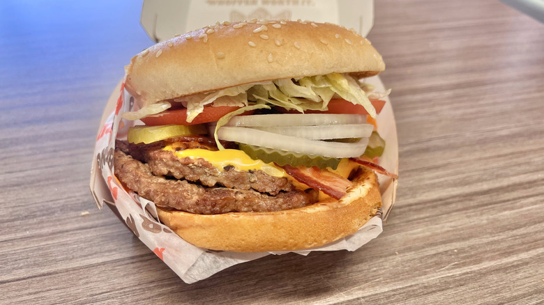 Side view of the Texas Double Whopper