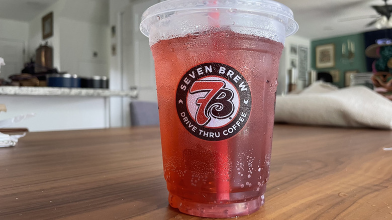 Fruit Roll-Up soda in a cup on a table