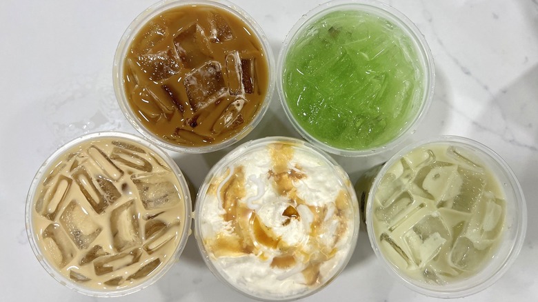 Five new fall drinks from 7 Brew viewed from the top