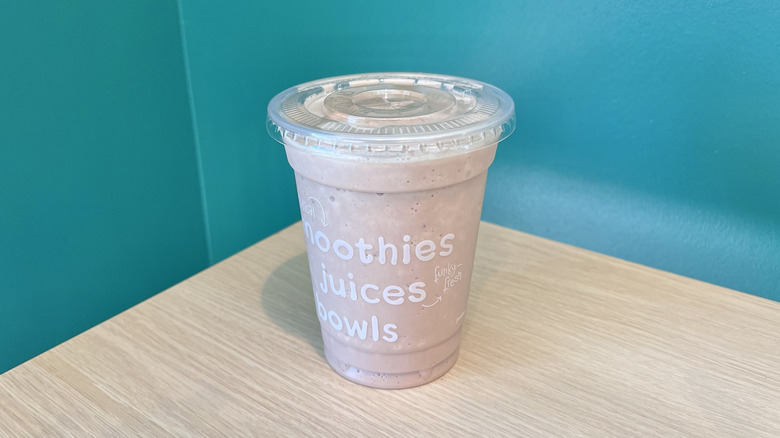 Peanut Butter Moo'd smoothie in a cup