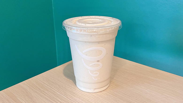 PB & Banana Protein smoothie in a cup