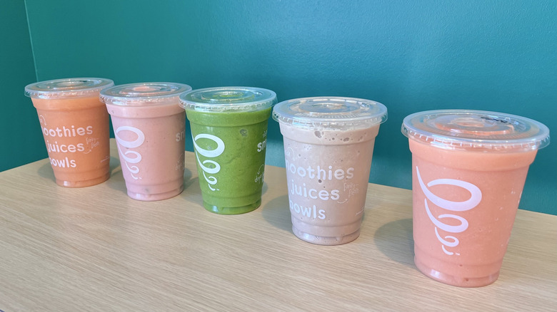 Side view of Jamba smoothies