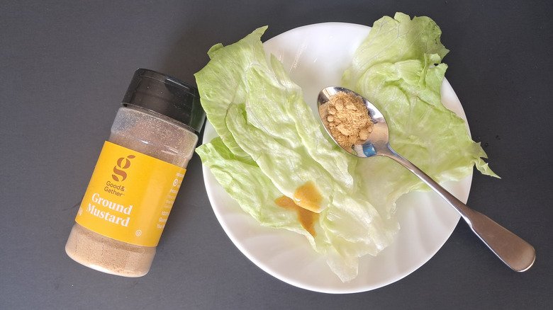 lettuce and ground mustard