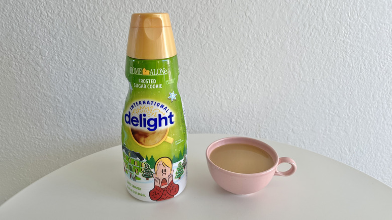 International Delight Frosted Sugar Cookie creamer on a table