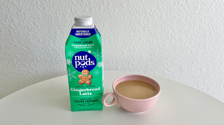 Nutpods Gingerbread Latte Almond and Coconut on a table