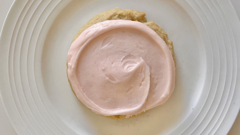 Top view of Pink Sugar Cookie