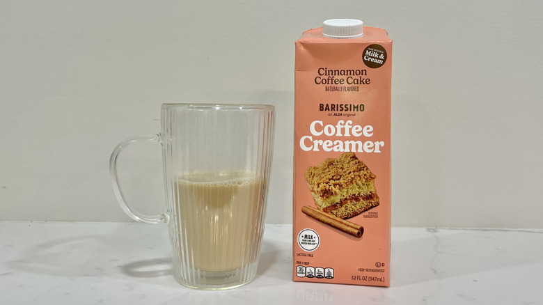 Aldi Barissimo cinnamon coffee cake coffee creamer.