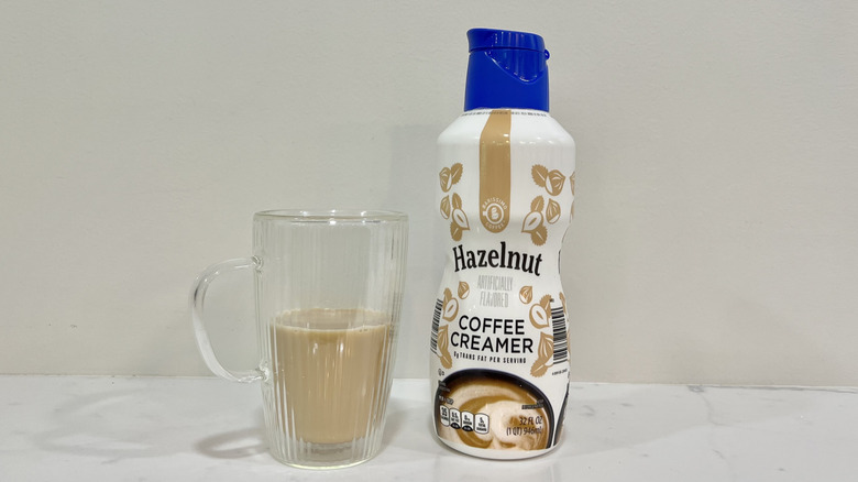Aldi Barissimo hazelnut coffee creamer.