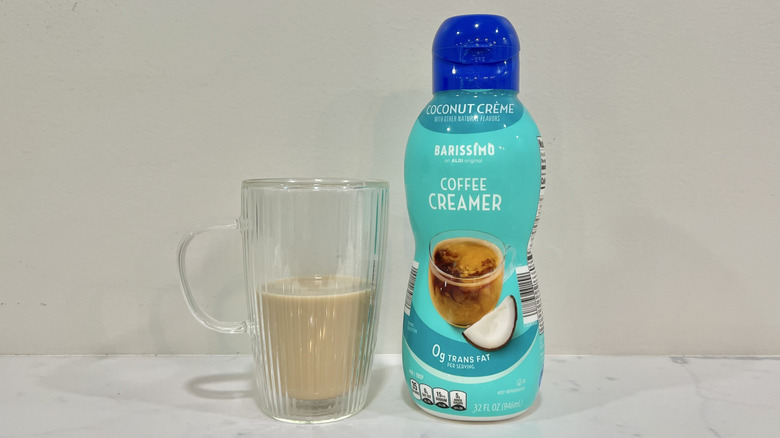 Aldi Barissimo coconut creme coffee creamer.