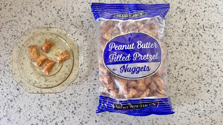 Peanut Butter Pretzel Nuggets on a small plate