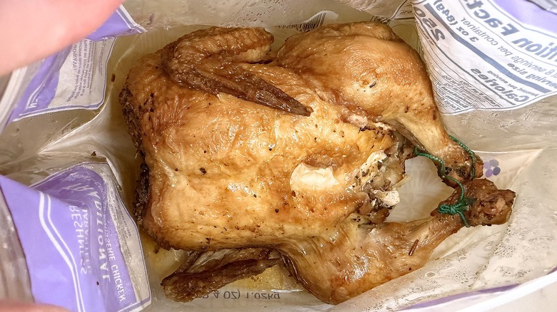 Walmart traditional rotisserie chicken in bag