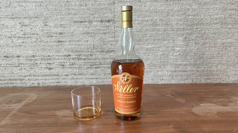 Weller Single Barrel in bottle and glass