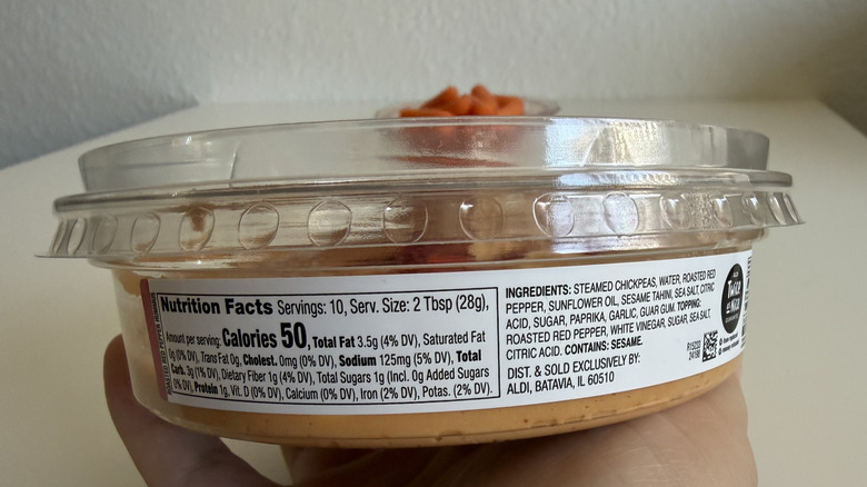 View of Park Street Deli red pepper hummus nutrition facts
