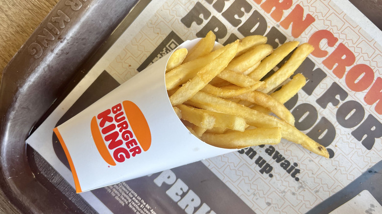 Fries on a Burger King tray