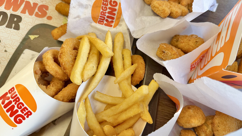 View of different Burger King sides