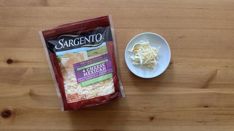 Sargento Reduced Fat 4 Cheese Mexican on wooden table