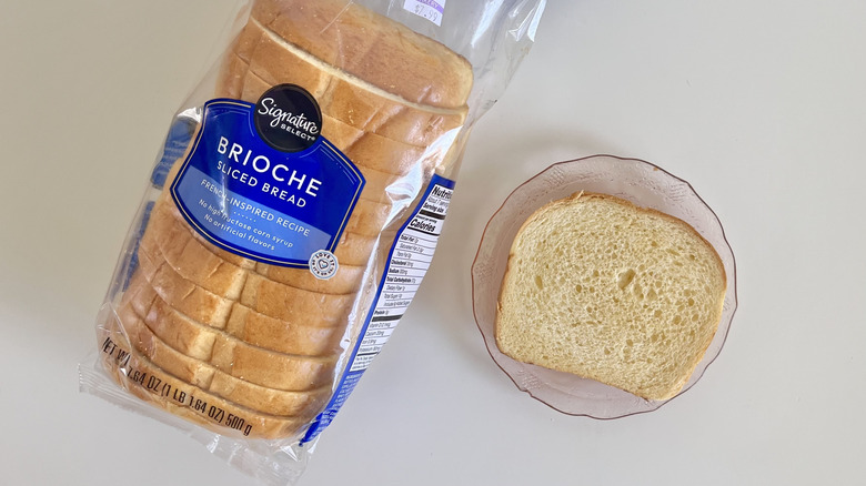 Signature Select Sliced Brioche Bread slice on a plate
