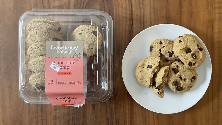 Target cookies on a plate and in container