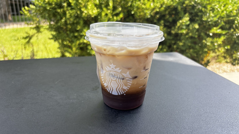 Starbucks iced shaken espresso on table