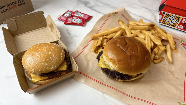 McDonald's Quarter Pounder with Cheese alongside the Chili's Big QP burger