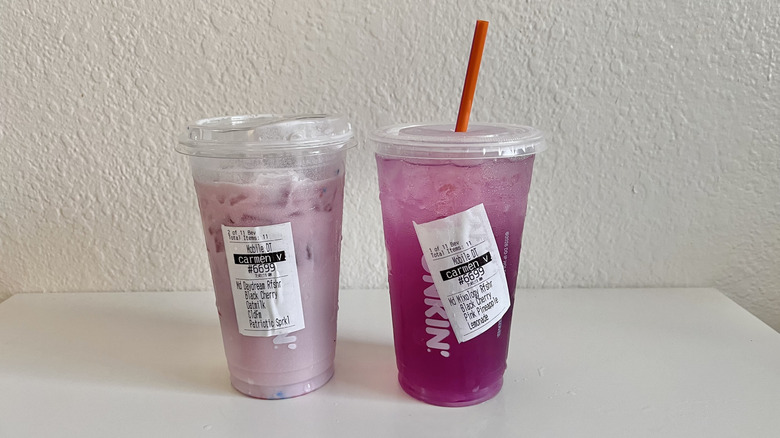Cherrylicious Daydream and Fruit Punch Refresher on a table