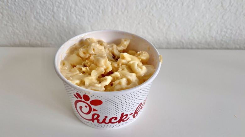 Mac and cheese in a cup