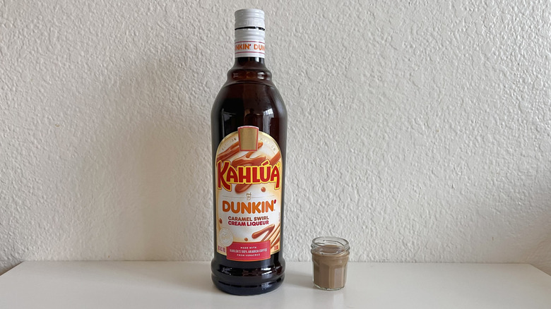 Bottle of Dunkin' Caramel Swirl Kahlúa