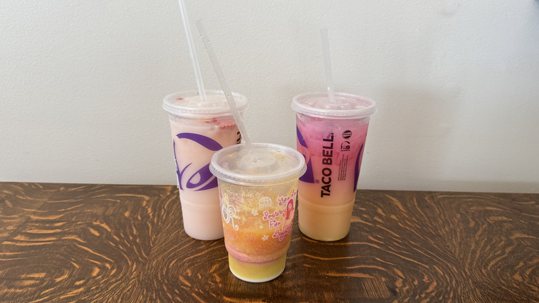 The Strawberry Dream Refresca, Pineapple Dragonfruit Dream Refresca, and Pineapple Dragonfruit Dream Refresca Freeze.